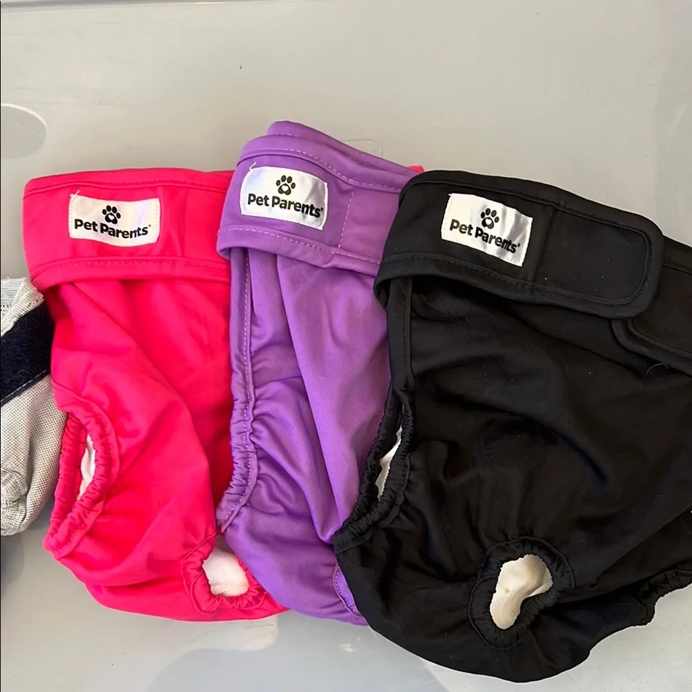 Dog Diapers size large - Pink, Purple, Black, Gray